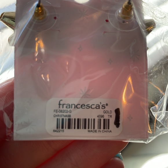 Francesca’s Christmas Bow Earrings - Picture 3 of 3